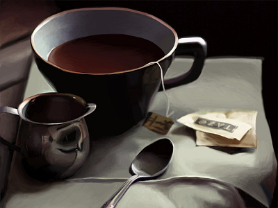 Tea Digital Painting digital painting illustration photoshop rit tea