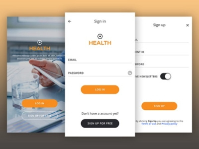 Health app Design app design mobile app design mockups design ui ux design wireframes design
