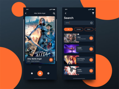 Film App Design app design film app design mockups design ui ux design uidesign wireframes design