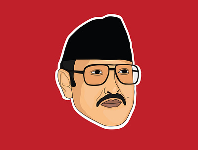 Late King Birendra adobe illustrator illustration illustrator nepal portrait vector