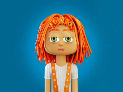 Lily Dallas_the Fifth Element 3d app character design graphic design ui