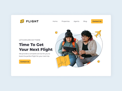 Landing Page for FLIGHT graphic design landing page ui