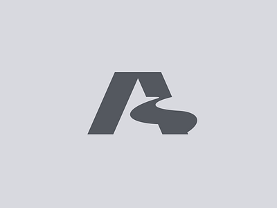 A a a letter flat letter liquid logo logotype mark minimalism modern simple symbol vector