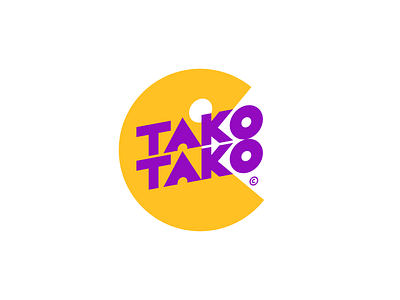 ТакоТако / TacoTaco - Paco Loves Taco! dynamic eat eating fast food flat food geometric hungry logo logotype mark minimalistic modern pacman simple symbol taco tacos