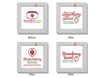 Strawberry Social Logo Design branding design graphic design logo typography vector