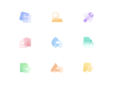 Glassmorphism Icons