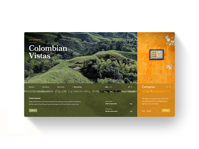 Colombia austin city colombia color country desktop dropshadow explore green layout mountain orange south america texas travel ui ux vacation vista