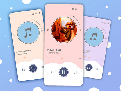 Tema "Dreams". android app aplication appmusic concept design illustration interfacedesign ui uidesign uiux