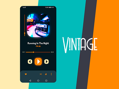 Tema "Retro Vintage 80s" android app aplication app appmusic concept design interfacedesign ui uidesign uiux