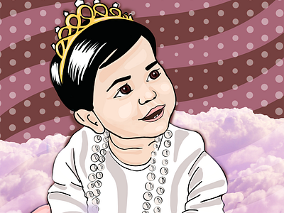 baby princess pop art portrait