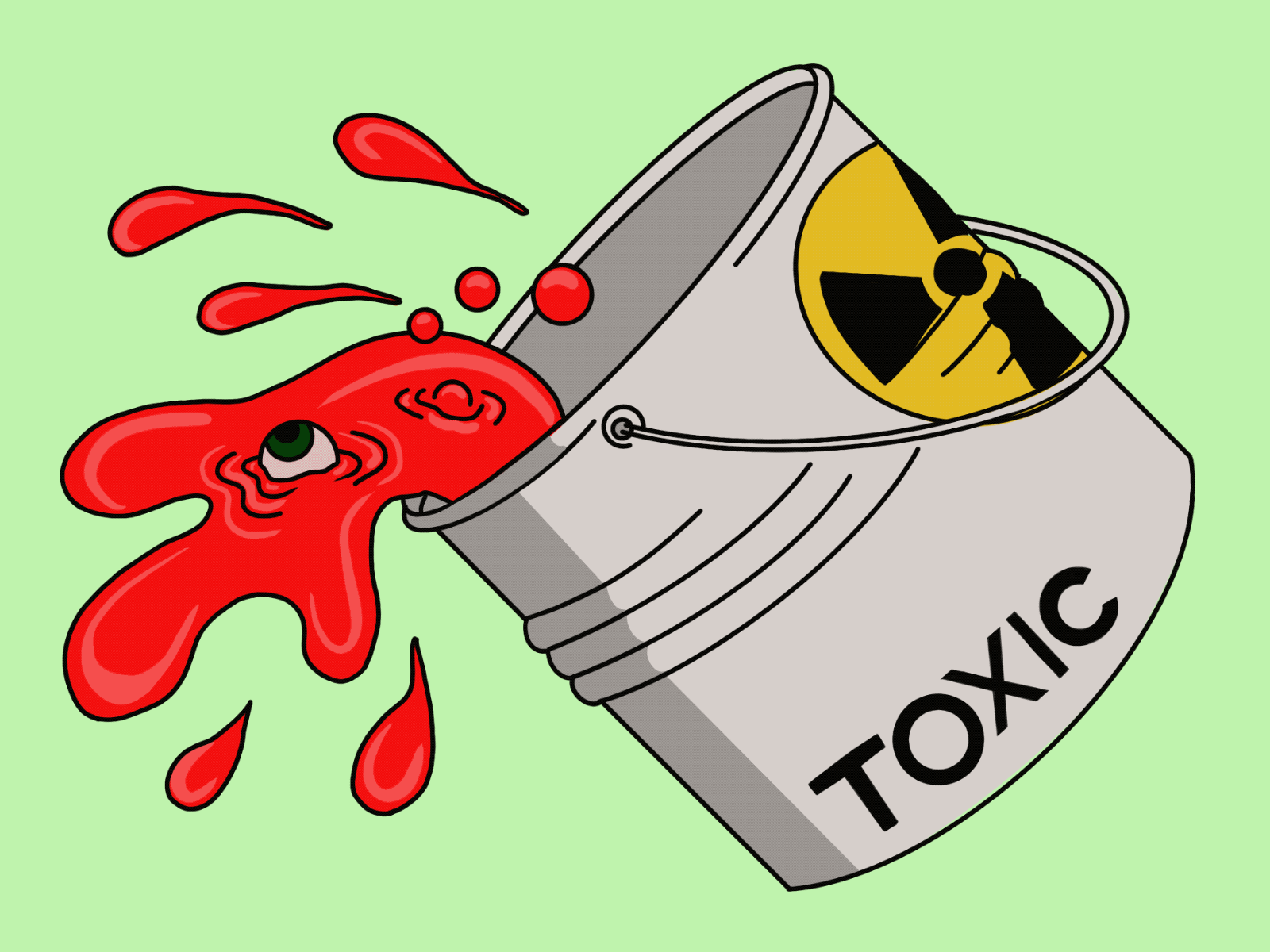 Toxic Substance Animation animation 2d cartoon cartoon illustration cartoons comic art design gif gif animation graphic graphic artist illustration logo photoshop toxic ui uidesign