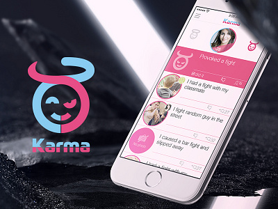 Karma App app clean design dual flat fresh karma minimalistic modern opposite