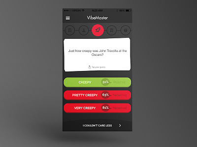 VibeMaster app categories design flat fun modern public question quiz trivia
