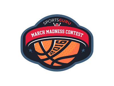 March Madness ball basketball contest flat game logo madness march simple sport tournament ui