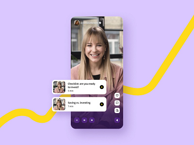 Fina, the social investing platform app design player ui ux video