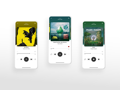 Player app design music ui