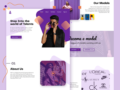 Modelling website landing page