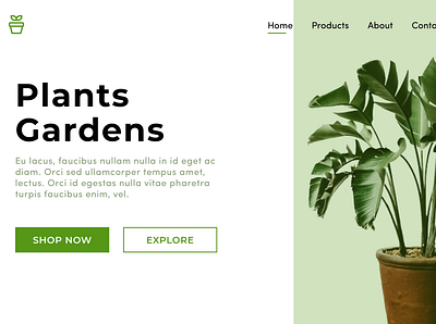 Plants garden app design landing page ui uitrends user interface design user interface designer ux web app