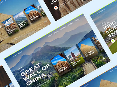 Tourist Center Landing Page branding design explore landing page places tourism tourist center ui uitrends user interface design user interface designer ux