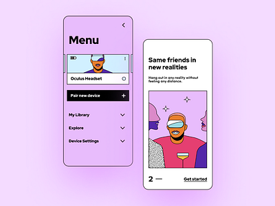 Extended Reality App app branding design extended reality illustration logo mobile app ui uitrends user interface design user interface designer ux xr