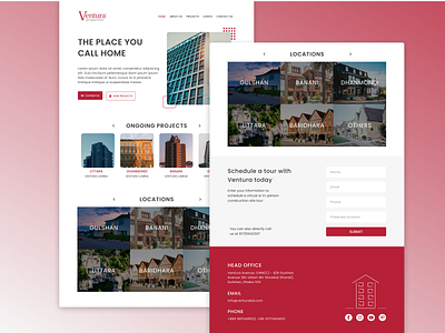 Landing page of a Real Estate company (dummy project)