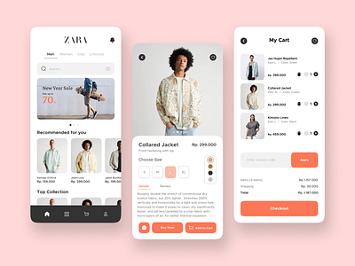 Fashion Store App app design fashion interface mobile store ui uidesign uiux ux uxdesign