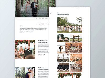 Bold & Classic - Event Planner Website Design bold classic design event gallery grid love ui web design website wedding