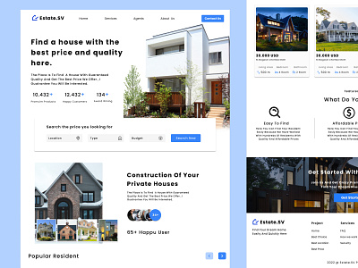 estate web design