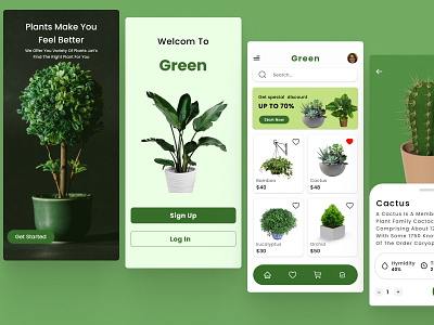 Plant Shop App app plant plant app plant shop app plant shop mobile app ui ui design ux web design