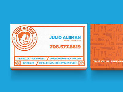 Don Julio's Business Card branding business card