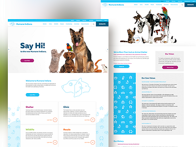 Humane Indiana Website Design & Development branding humane society web design web development