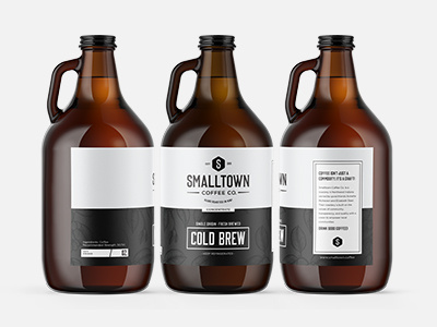 Smalltown Coffee Co. Cold Brew Growler Design branding coffee coffee roasters logo design packaging