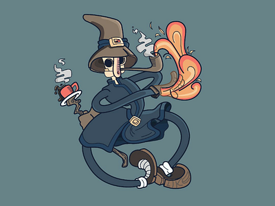 The coffee wizard design graphicdesig illustration ilustração vector vetor