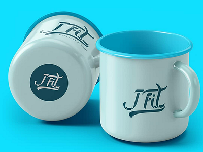 J Fit Mug brand design logo logotype type typography