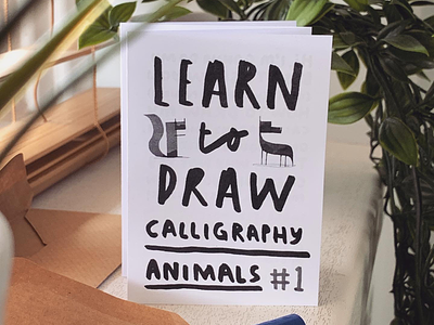 Zine time animals art calligraphy design drawing guide