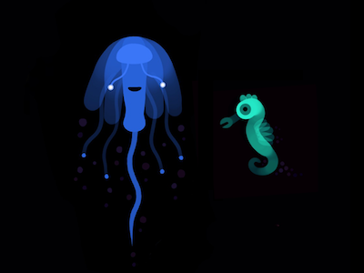 Jellyfish & Seahorse