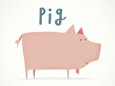 This little piggy... animal cute design drawing nature pig procreate