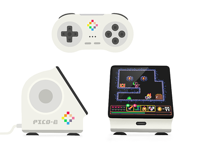 Pico-8 console console controller design gaming pico8 product product design