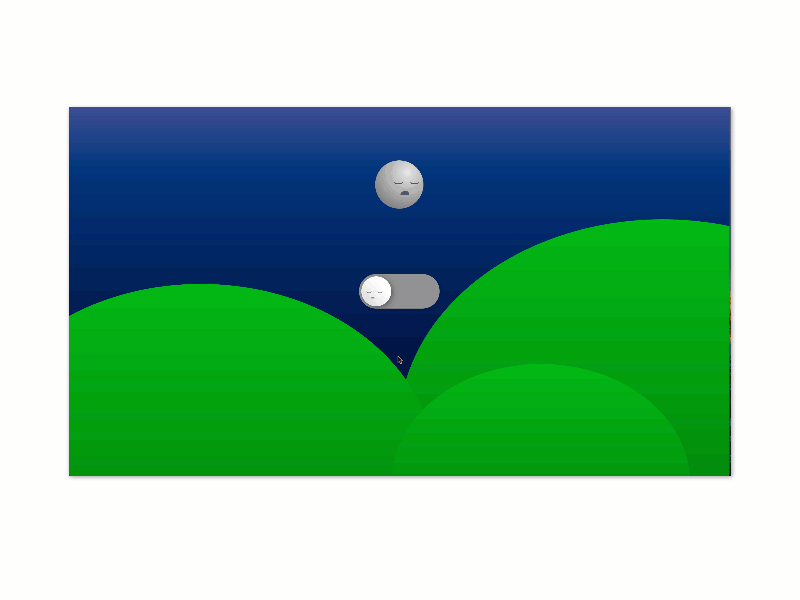 Night and Day toggle switch made in Webflow