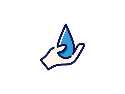 Hand Drop drop droplet graphicdesign hand icon icondesign logo logo design logodesign logomark logos mark minimal minimalist logo mistershot monoline oneline symbol water waterdrop