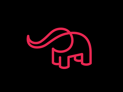 One-Line Elephant Logo Design