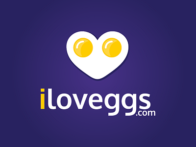 Iloveggs cooking domain egg eggs heart logo mark symbol