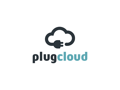 Plug Cloud cloud electricity logo mark plug power symbol