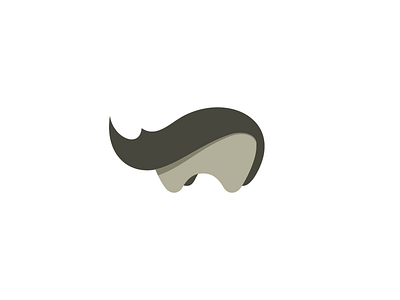 Rhino animal horns logo mark rhino rhinoceros symbol