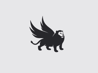 Leandro animal bird eagle griffin gryphon logo mark mistershot sale symbol wings