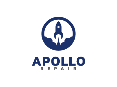 Apollo Repair diy fix logo mark nut rocket symbol tools