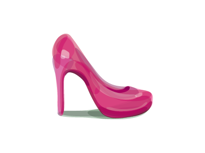 High Heels fashion feminine heels logo mark pink shoe woman