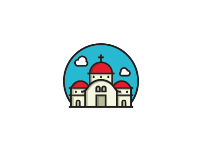 The Chapel chapel christianity church design faith flat icon logo mark religion symbol temple