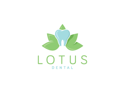 Lotus Dental dentistry dental leaf molar teeth tooth lotus symbol icon mark logo