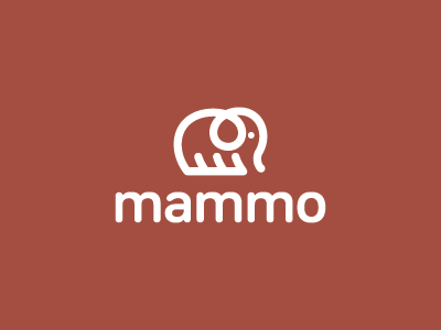 Mammo animal elephant icon logo mark symbol